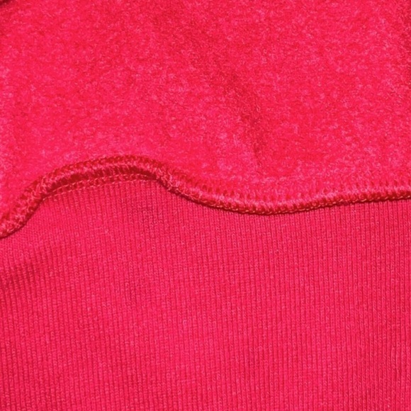 PINK by Victoria’s Secret Spellout Sequin Red Hooded Sweatshirt - Picture 7 of 12